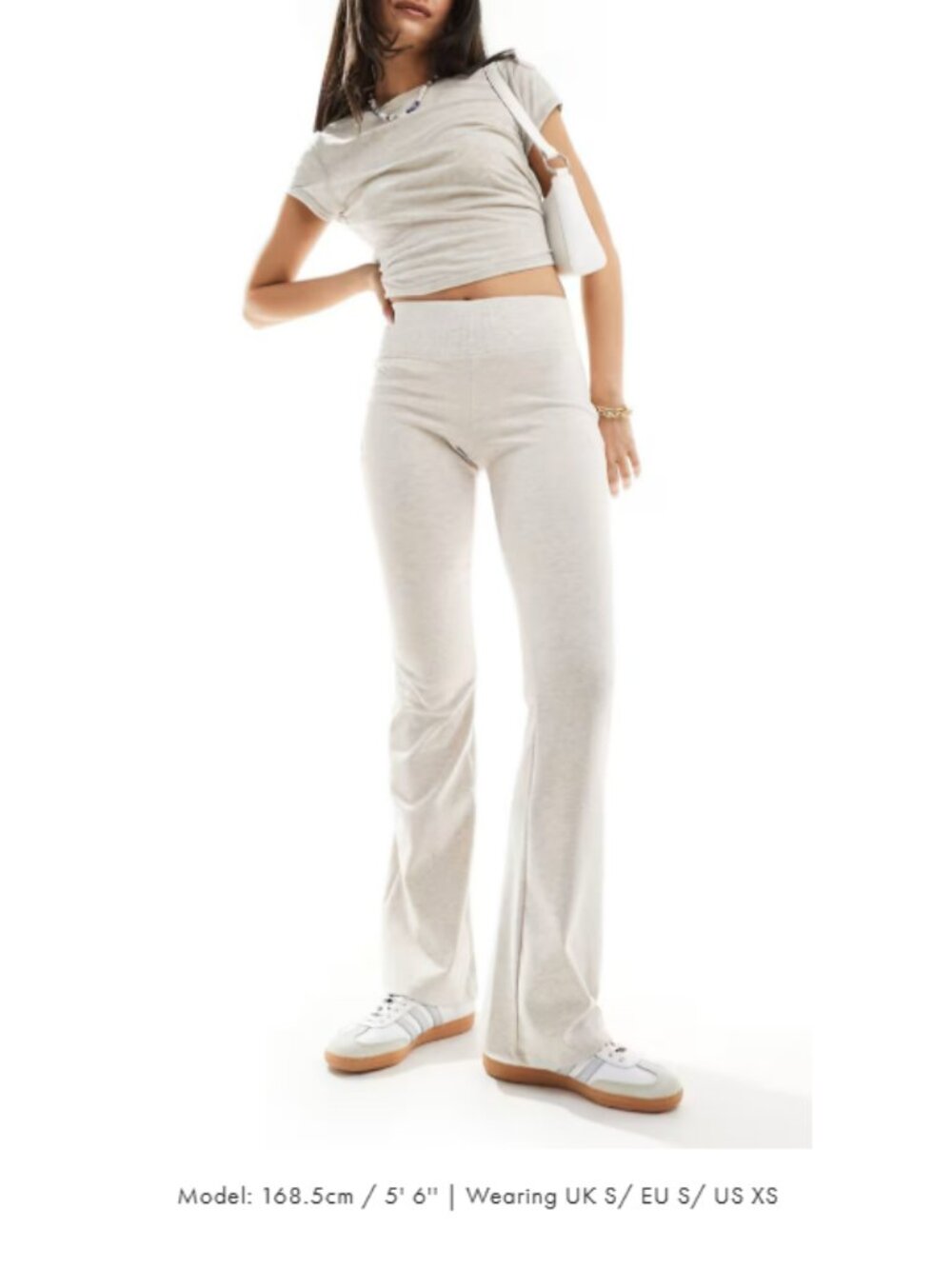 Bershka Flared Knit Pants in Camel Sz Small